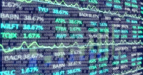 High-tech data visualization on value display screen