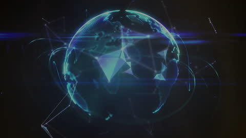 Futuristic Global Network Concept with Digital Connections