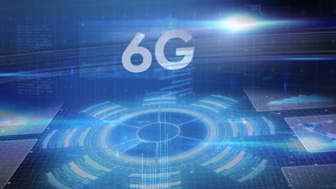 Futuristic 6G Technology Digital Network Connection