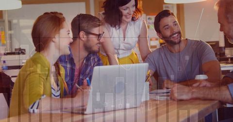 Collaborative Business Teamwork with Overlay of Financial Data