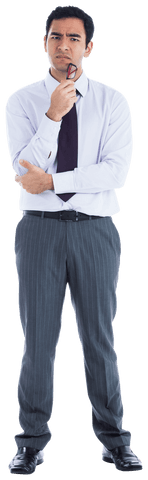 transparent nervous asian businessman holding glasses full length - Download Free Stock Videos Pikwizard.com
