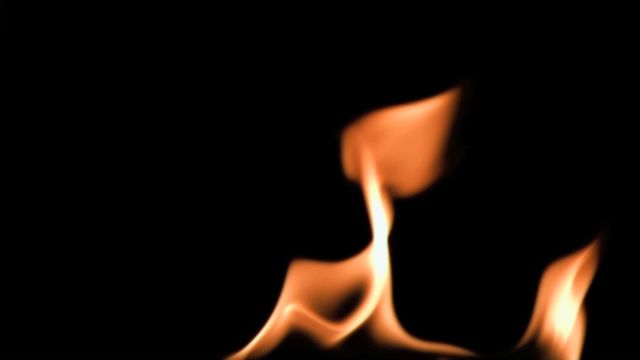 The video showcases flames captured in super slow motion against a black background, highlighting the intricate and flowing shapes of fire. Perfect for use in themes related to energy, heat, danger, and safety. Ideal for creative projects like digital art, presentations about fire safety, or adding a dramatic element to video projects.