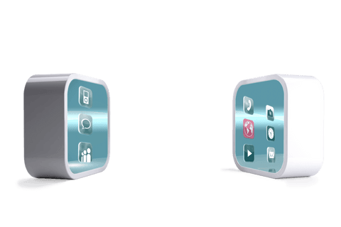 transparent digital illustration of media icons on modern screens - Download Free Stock Videos Pikwizard.com