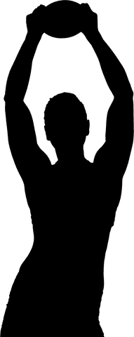 Transparent silhouette of male swimmer in diving pose