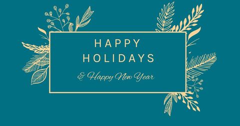 Elegant Holiday Greeting with Floral Accents - Download Free Stock Images Pikwizard.com
