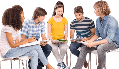 diverse group of college students collaborating on transparent background - Download Free Stock Videos Pikwizard.com