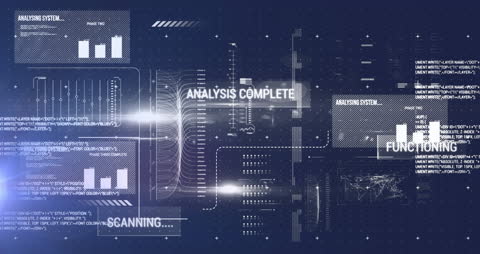Advanced Data Digital Interface with Future Technology Animation