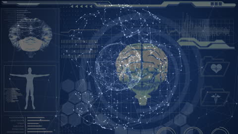 Global Brain Connections with Digital Data Overlay Visualization