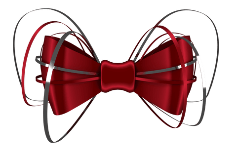 elegant red bow tie with silver accents on transparent background - Download Free Stock Videos Pikwizard.com