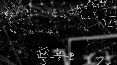 Complex Mathematical Data in Abstract Network Background