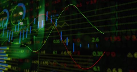 Dynamic Financial Charts with Colorful Data Visualization - Download Free Stock Images Pikwizard.com