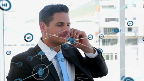 Businessman Discusses Global Networking Strategies