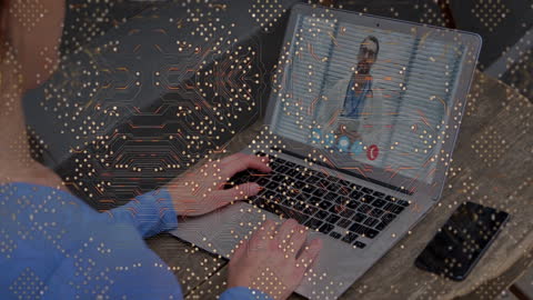 Digital Communication on Laptop with Data Overlay Concept