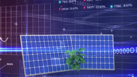 illustrates connection between solar energy and financial growth, ideal for concepts in sustainability, renewable energy investments, and technology growth in the energy sector. useful for stakeholders interested in clean energy developments and market analysis.