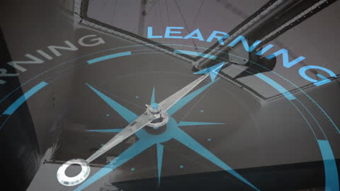 Innovative Business Direction Animated with Digital Compass