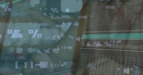 Computer Screen Displaying Encryption Code for Cybersecurity - Download Free Stock Images Pikwizard.com