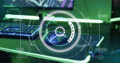 Futuristic Data Interface Over Gaming Mouse Setup - Download Free Stock Images Pikwizard.com