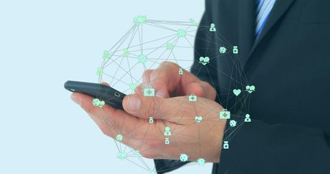 Business Professional Utilizing Global Data Connection on Smartphone - Download Free Stock Images Pikwizard.com