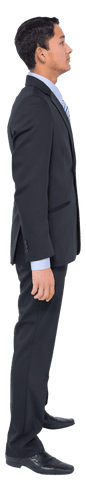 transparent professional male in suit standing profile full length - Download Free Stock Videos Pikwizard.com