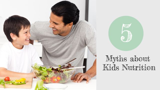 Father and Son Bonding While Preparing a Healthy Salad Together - Download Free Stock Templates Pikwizard.com