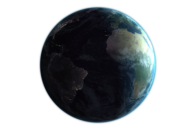 Transparent Earth Globe Showing Day and Night Cycle - Download Free Stock Videos Pikwizard.com