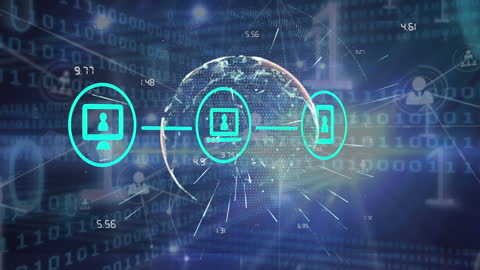 Digital Network Connectivity and data Concept with Global Reach