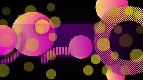 Futuristic Abstract with Gradient Circles and Dots