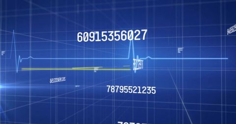 Abstract Data Flow on Heartbeat Monitor Grid Background - Download Free Stock Images Pikwizard.com