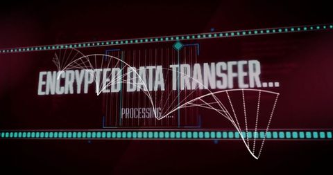 Encrypted Data Transfer Interface in High-Tech Digital Style