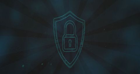 Digital Lock Icon on Shield for Cybersecurity Concept - Download Free Stock Images Pikwizard.com