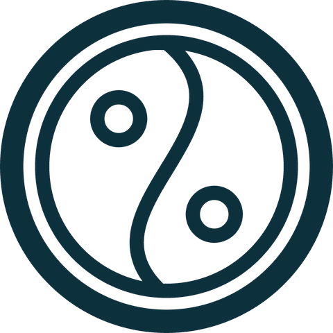 black minimalist transparent yin yang symbol vector illustration - Download Free Stock Videos Pikwizard.com