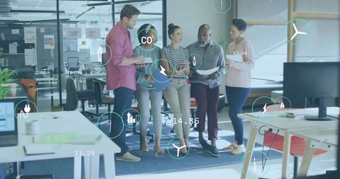 Eco-Friendly Data Collaboration in Modern Office Setting