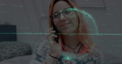 Technology Meets Health: Woman Experiencing Futuristic Visualization