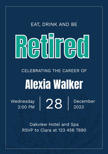 Elegant Retirement Party Invitation Template with Modern Design - Download Free Stock Videos Pikwizard.com
