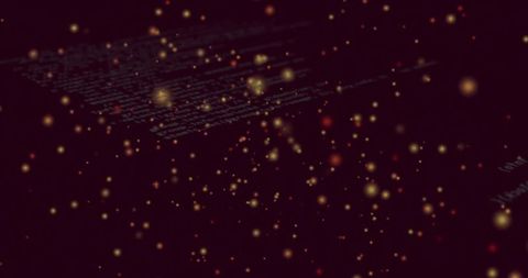 Luminous Orbs Highlighting Digital Code In Virtual Space