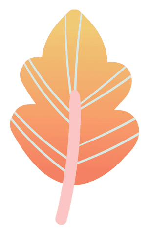 autumn leaf illustration with gradient on transparent background - Download Free Stock Videos Pikwizard.com