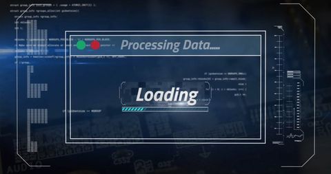 Digital Data Processing and Interface Screen with Loading Indicator - Download Free Stock Images Pikwizard.com