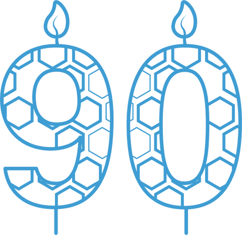 Transparent Blue 90th Birthday Candle with Pattern Design - Download Free Stock Videos Pikwizard.com
