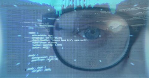 Eye Reflections with Digital Interface Concept