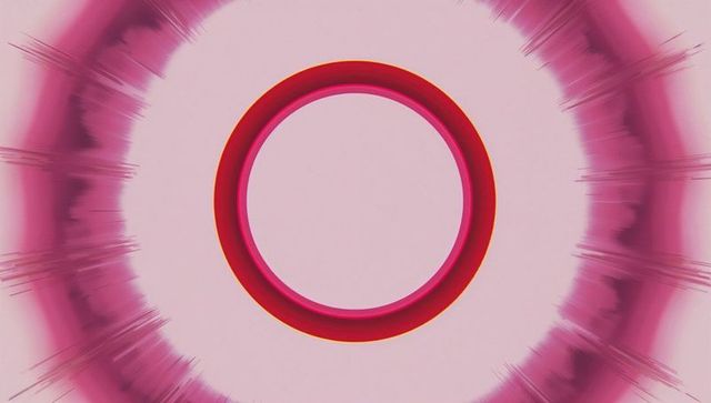 Glowing central ring with radial magenta burst abstract