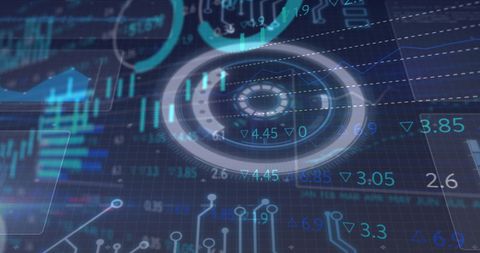 Futuristic Interface with Streaming Data and Analytics - Download Free Stock Images Pikwizard.com