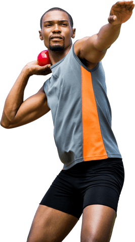 determined athlete preparing shot put throw on transparent background - Download Free Stock Videos Pikwizard.com