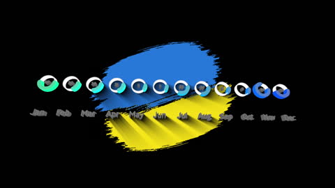 Data Processing Visualization on Ukrainian Flag