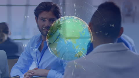 Global Business Interaction with Data Animation Overlay