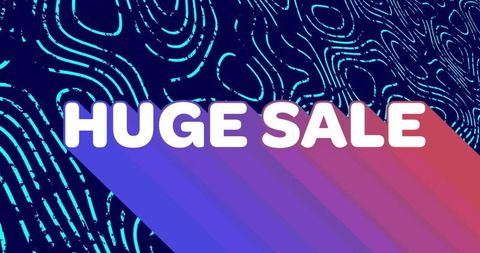 Bright Promotional Banner with Huge Sale Typography