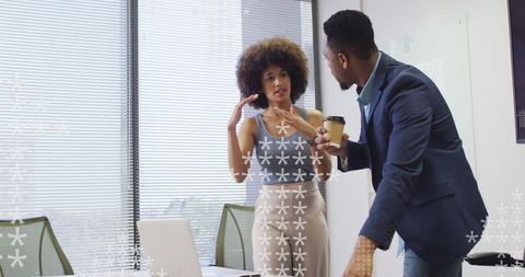 African American Business Meeting with Discussion and Collaboration