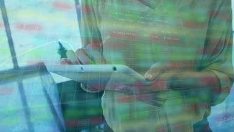 Data Processing Financial Analysis Global Investor Concept