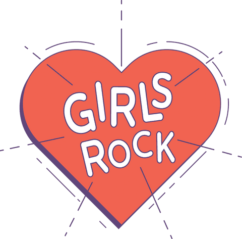 girls rock heart design on transparent background - Download Free Stock Videos Pikwizard.com
