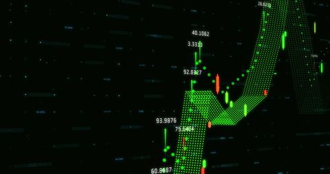 Colorful Graph Displaying Stock Market Trends on Digital Grid - Download Free Stock Images Pikwizard.com
