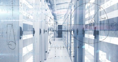Digital Interface Over Modern Data Center - Download Free Stock Images Pikwizard.com